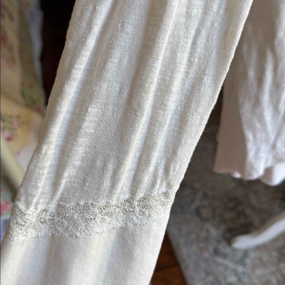 Free People Cream Blouse with Intricate Design - Picture 4 of 6